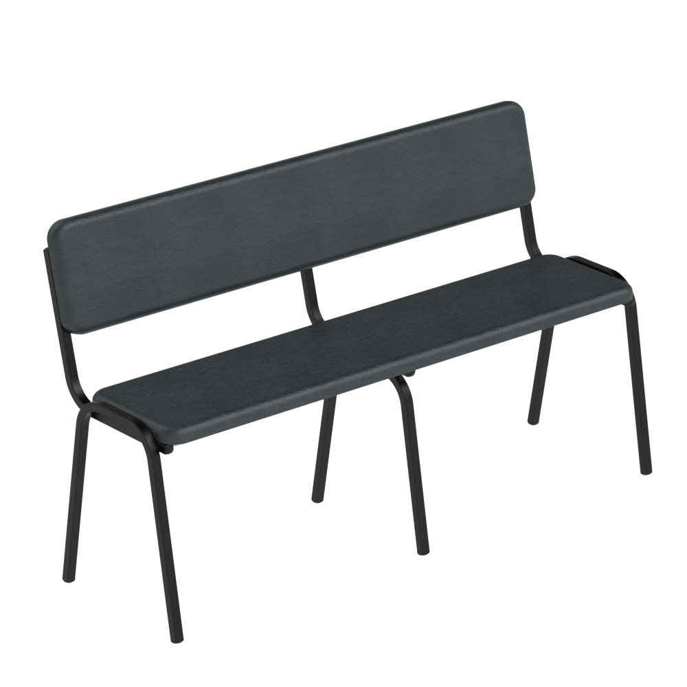 Лава зі спинкою "Аліса М" напівм'яка (шкірзам), 1200x350x770 мм МЕБЛІ-ТЕХНОСТИЛЬ